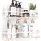 Kitsure Corner Shower Caddy - 2 Pack Rustproof Shower Organizer with Large Capacity, Drill-Free Adhesive Bathroom Shelves with Hooks, White