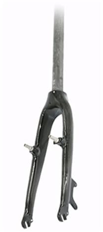 20 Folding Bikes Rigid Forks Carbon Fiber Front Forks 1-1/8 Straight Tube BMX Forks V/C/Disc Brake 9 * 100mm Quick Release(Gloss Black)