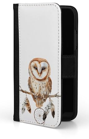 Sunny-Case Flip Case Eule Traumfänger Nr.639 Klapphülle Handyhülle Etui Waldtier Herbst Cartoon kompatibel mit iPhone 16
