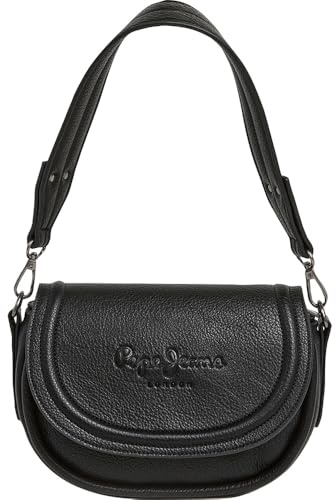 Pepe Jeans Damen Crisha Code Bag, Einheitsgröße, Schwarz (Black), Einheitsgröße