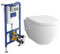 Alpenberger Hänge-WC Spülrandlos mit Softclose-Sitz | Taharet WC mit Unterputz-Spülkasten | Wand WC Set mit seitlicher Armatur – WC mit Spülkasten Komplett (6250)