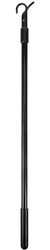 Telescopic Aluminum Alloy Window Pole for Roof Windows & Blinds, 24-Inch Extendable Rod with Hook, Ideal for Opening Hard-to-Reach Blinds & Shades