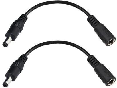 SEEHOM 2Pcs Reverse Polarity Converter Cable for Keyboards, Guitar Pedals, and Audio Devices – Converts Center Positive to Negative, Max 3A Current, Universal Power Adapter Cable