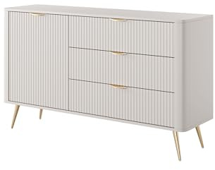 3E 3xE living.com Kommode, Beige, 138,2 x 81,2 x 38 cm