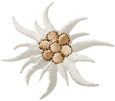 Applikationen - Trachtenmotive - aufbügelbar Edelweiss, groß farbig 1 St