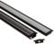 tktrading24 A25 LED Aluprofil Einbauprofil Schwarz 2x Endkappen