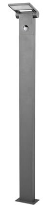 Lucande LED Außenleuchte Marius mit Bewegungsmelder (spritzwassergeschützt (Modern) in Schwarz aus Aluminium (1 flammig,) - Wegeleuchte Pollerleuchte Wegelampe Sockelleuchte