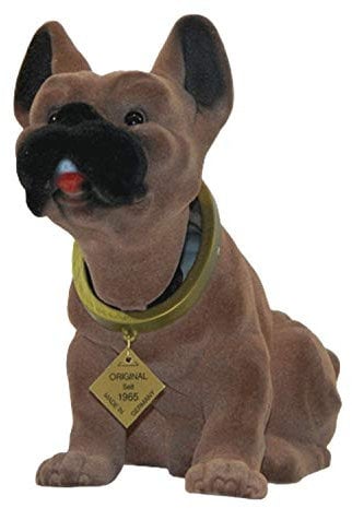 RAKSO Wackel Figur Hund Boxer Wackelfigur H 20 cm groß Dekofigur mit Wackelkopf