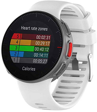 Xkravo Armband kompatibel für Polar Vantage V Watch, Silikon Sport Watch Band Ersatz Handgelenk Band für Polar Vantage V (weiß)