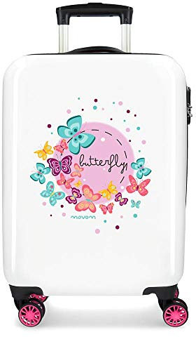 MOVOM Happy Time Trolley cabina Multicolore 37x55x20 cms Rigida ABS Chiusura a combinazione numerica 32L 2,5Kgs 4 doppie ruote Bagaglio a mano