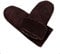 MEGAUK Damen Fäustlinge mit Warme Gefüttert - Lammfell Design Handschuhe - Kunstfell Winterhandschuhe - Winter Fausthandschuhe (Braun)
