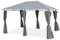 sweeek Alice's Garden - Tonnelle 3x4 m - Divio - Toile Grise - Pergola avec Rideaux. Tente de Jardin. Barnum. chapiteau. réception