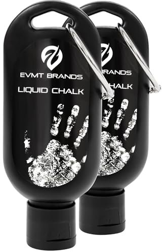 EVMT Brands Gesso Liquido e Magnesite Liquida – Antiscivolo per Palestra, Sollevamento Pesi, Arrampicata, Ginnastica, Danza – Resistente al Sudore per Presa Potente