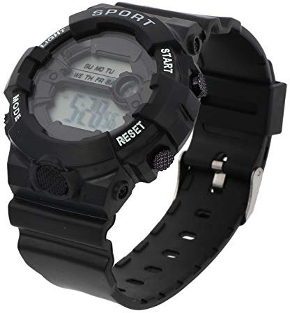 Hemobllo Montre de Sport numérique étanche Facile à Lire avec lumière LED Noir