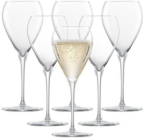 SCHOTT ZWIESEL Schaumweinglas Bar Special (6er-Set), klassische Champagner Gläser mit Moussierpunkt, spülmaschinenfeste Tritan-Kristallgläser,(Art.-Nr. 121544)