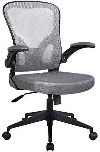 TRISENS Bürostuhl Ergonomisch Drehstuhl Schreibtischstuhl Mesh Netzstoff Office Stuhl, Farbe:Schwarz/Grau ohne Kopfstütze