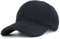 Damen Baseballkappe aus Lammwolle, warm, Teddy-Fleece-Stil, Hip-Hop-Kappe für den Winter, Unisex, Schwarz, Medium