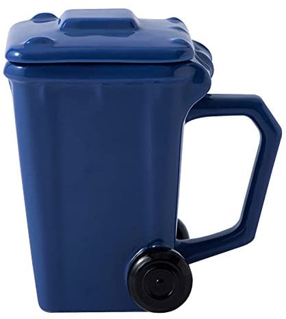 Recycling Bin Mug, Ceramic Mug Coffee Cup Funny Ceramic Coffee Mug for Coffee or Tea, 400ML