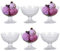 KOOPMAN INTERNATIONAL BV. Glass Dessert Bowls Sundae Ice Cream Set of 6 Stemmed Ribbed Appetiser Fruit Cocktail Salad Glasses Pudding Dishes Footed for Mini Trifle 200ml, (017057)