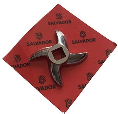 Meat Mincer Blade Plate Disc Grinder Spare Knife Curved All Sizes S/S Salvador 8 12 22 32 3mm 4.5mm 6mm (Mincer Blade No 8)