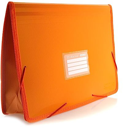 Colorline by Office Box Colorline 51311-NA Ordner mit Gummizugverschluss und Faltenbalg XXL Größe A4+ – Hohe Kapazität und Strapazierfähigkeit – aus 100 % recycelbarem Polypropylen (Orange)