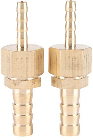 racod4m8,2pcs 4-8mm Brass Fitting Hose Barb Tail Reducer Reducing Plug 2 stücke 4-8mm Messing Schlauch Schnellverschluss Pack Connector Reduzieren Rohrfitting Stecker für Teich Pool Schlauchadapter