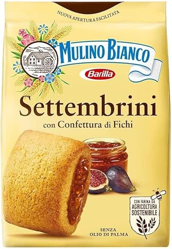 Mulino Bianco Settembrini Biscotti con Confettura di Fichi Frollini dal Cuore Morbido, 300gr