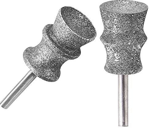 KITGUARD Diamond Dremel Dog Nail Grinder Bits for Rotary Tool-1/8'' Dremel Dog Nail Grinder Attachment-Pet Nail Grinder Bit Work for Animals Nail Care 2-Pack (A&B)