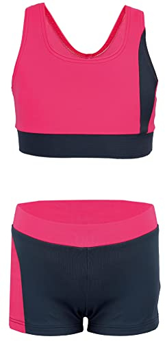 Aquarti Mädchen Sport Badeanzug | Badeanzug Mädchen Zweiteilig mit Racerback und Badehose