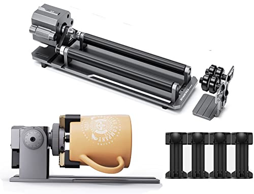 ATOMSTACK R1 PRO Laser Rotary Roller für Laser Graviermaschine, 6000 mm/min schnelle Klaue Rabatt Laser-Rotationswalze zum Zylindrischen Objekten, Irregulär Gegenstand Lasergravierer