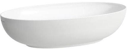 LAUFEN Il Bagno Alessi Waschtisch-Schale, ohne Überlauf, 70x38cm, inkl. Ablaufventil, H8189774001121, Farbe: Weiß mit LCC