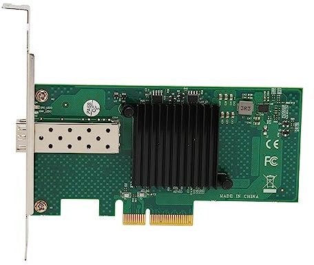 Yunseity 10G PCIe-Netzwerkkarte, SFP LC Glasfaser-Gigabit-Server-Adapter, 10000 Mbit/s-Übertragung, IPMI-Übertragung, für Freebsd, Win Server