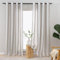 L.Z.E Gardinen Sand Weiß Gestreift Kurz, Vorhang Beige mit Ösen in Leinenoptik, 2er Set Halbtransparente Ösenschal für Wohnzimmer Schlafzimmer Fenster, Modern Streifen Landhaus 175 cm, 135g/㎡