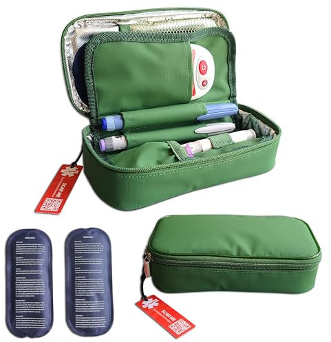1-WHEAT Insulin Kühltasche Reisekoffer Medikamente Reisetasche