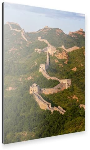 artboxONE Alu-Print 30x20 cm Die Mauer Chinas von Künstler Die Welt Tanzt Farben