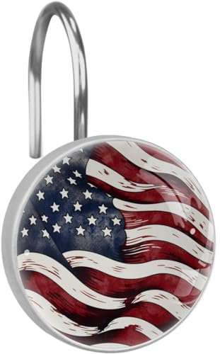 Ganci per tende da doccia,ganci per tende da doccia,1-Pc,onde a strisce della bandiera americana