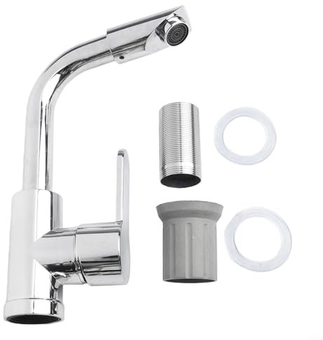 ZAMETTER Grifos de fregadero de cocina, grifo giratorio para fregadero de cocina, grifo frío individual, grifo giratorio de para 360 grados para fregaderos de cocina