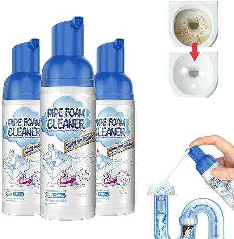 Schaumabflussreiniger, Professioneller Schaumabflussreiniger, Leistungsstarker Spülbecken- und Abflussreiniger Schaum, schnell schäumender Toilettenreiniger für Küchenabfluss, Waschbecken, Badewannen,
