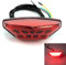 evomosa Motorrad Rücklicht LED rot Bremsleuchte hinten Kennzeichenleuchte Tagfahrlicht Universal für 12V Moto Scooter ATV Quad Bike Dreirad (Rot)