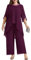 Hanna Nikole Business Outfit Damen GroßE GrößEn Abendanzug Chiffon Hosenanzug Eleganter Zweiteiler Festliches Outfit Hochzeitsgast Festmode Cocktail Pailletten Tops Und Hoch Taillierter Party Outfit