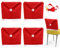 yisight Stuhlhussen 4er Set, Stuhlbezug, Stuhlhussen, Stuhlhussen Weihnachten, Stuhl mit Weihnachtsmütze,Abnehmbarer Weihnachtsstuhlbezug(50cm x 65cm)