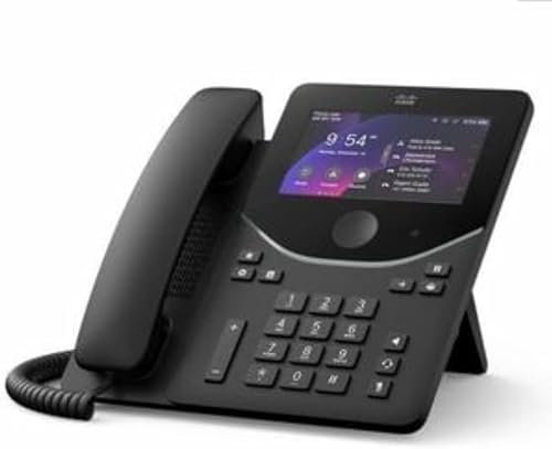 Cisco DESK PHONE 9871 CARBON IP-Telefon, Schwarz, Carbon, LCD, WLAN (CISCO DESK PHONE 9871 CARBON - BLACK) - Version Tedesca