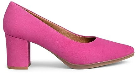 miMaO Zapatos de Piel de Ante con tacón Ancho, Fucsia, EU 41