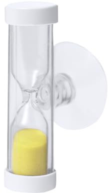 Lote de 2 – Reloj de arena para cepillos de dientes – Temporizador 2 min – Niños (amarillo)