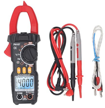 Digitaler Zangen-Multimeter-Tester, 600 V, 5999 Zähler, Spannung, Strom, Widerstand, Kapazitätstester, AC DC Amp Ohm Voltmeter mit HD-Display, Integrierte Taschenlampe für
