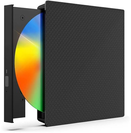 LTFCFZQ Lecteur CD/DVD Externe,Graveur CD avec USB 3.0 et Type C Portable DVD-RW, Plug and Play pour PC, Laptop, Desktops, Windows 10/8 / 7 / XP/Vista/Linux/Mac OS