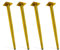 AGHXYSQ Lot de 4 Pieds de Meubles industriels en métal Coniques pour Tables à Manger, Tables Basses, bancs, chaises et commodes, Pieds de Protection réglables Inclus (doré 72 cm)