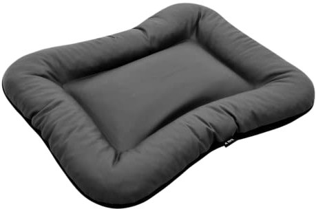 4L Textil Ella Hundebett große Hunde Kunstleder Wasserfestes Hundebett XXL Hundekissen Kunstleder XXL Hundematratze (130x110 cm, Graphit)