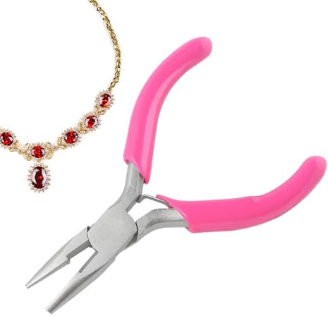 Pinze per gioielli a becco tondo, strumenti professionali per perline, manipolazione artigianale del filo, pinze per lavori artigianali, kit di riparazione gioielli personalizzati, strumenti versatili