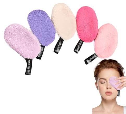 6 Stück Abschminkpads Waschbar,Abschminkpads,Cotton Pads,Abschminktücher,Abschminktücher Waschbar,Für Jeden Hauttyp Geeignet, Sanfte Reinigung und Make-up-Entfernung(6 Farben Erhältlich)